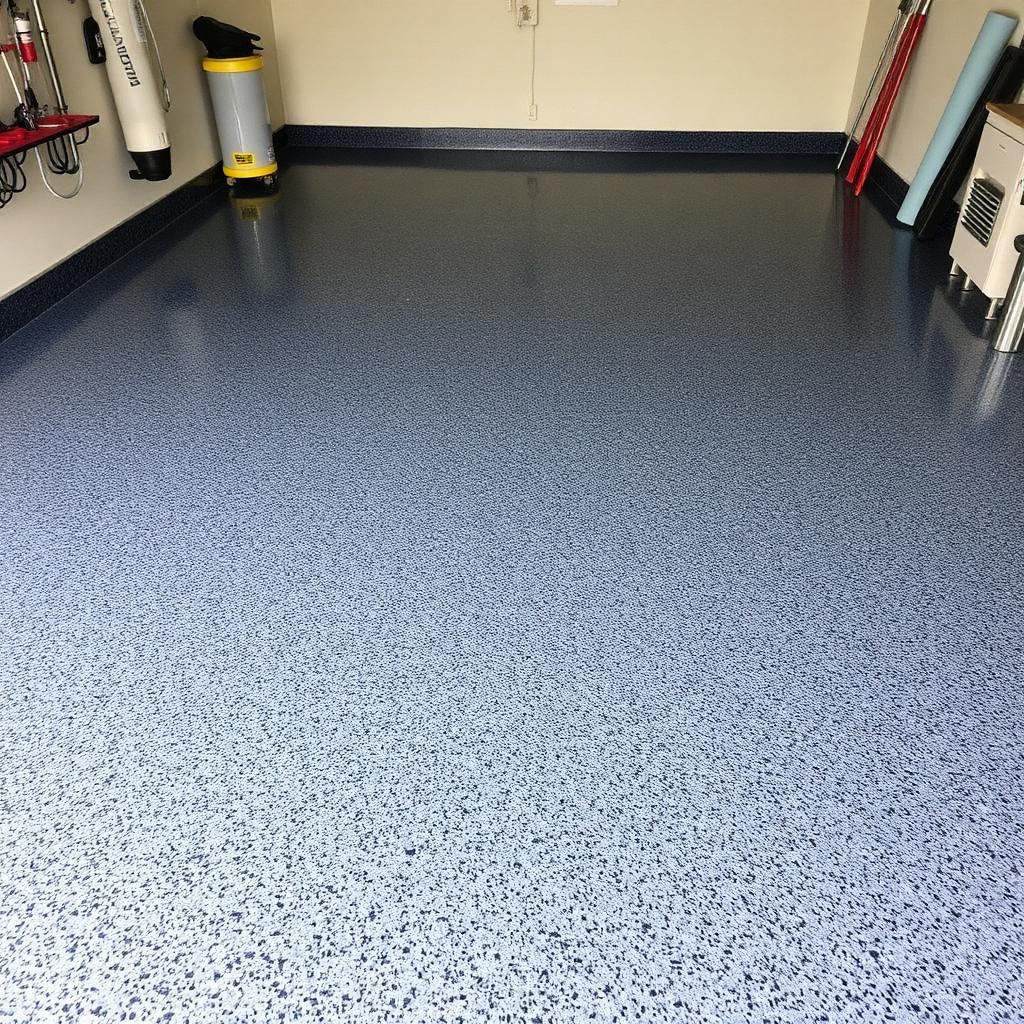 Finished resinous flooring surface